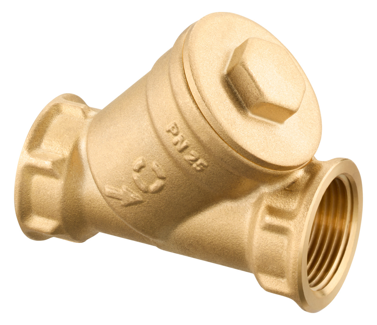 OVENTROP-Schmutzfänger PN25 DN32, 1 1/4"IG, Siebeinsatz 0.25,Ms