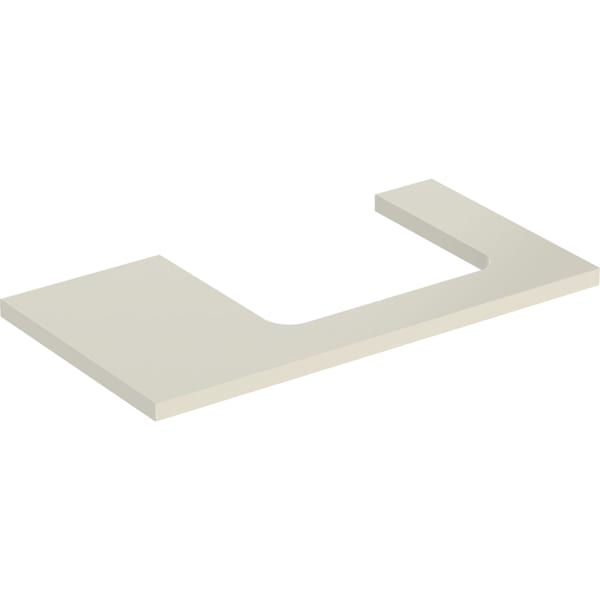 Geberit ONE WT-Platte, Ausschnitt re, für AWT 90x3x47cm, sandgrau hgl.