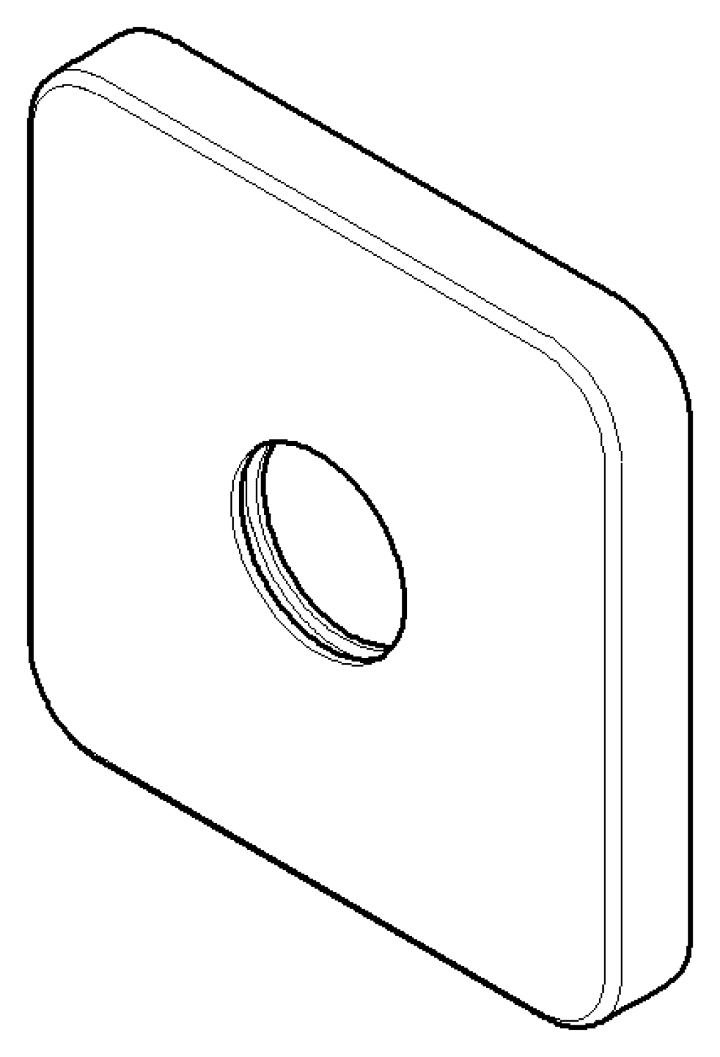 DO Rosette ERSATZTEILE 082796500 63 x 63 x 9 mm Chrom
