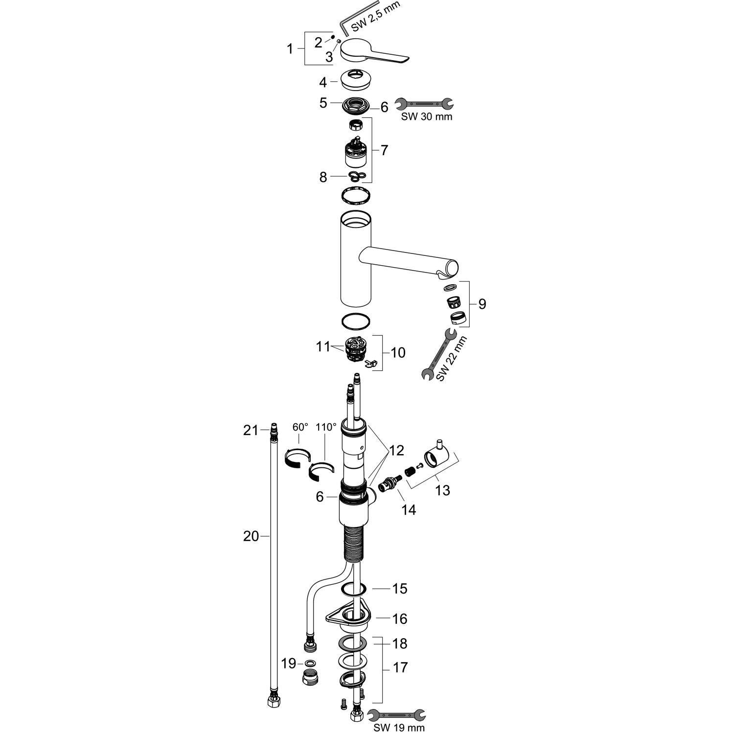 Hansgrohe Spültischmischer 200 Zesis M33 Geräteabsperrventil 1jet CoolStart chrom