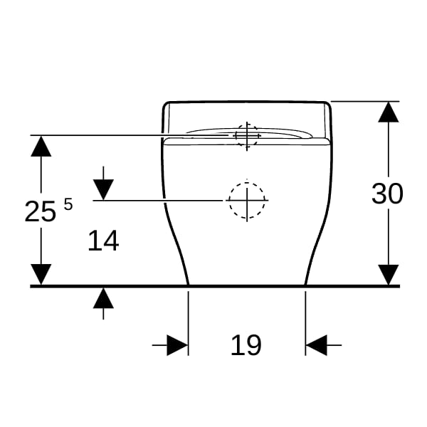 Geberit Bambini SWC f. Kleinkinder Tiefspüler Rimfree, H:24cm, Rimfree, weiß