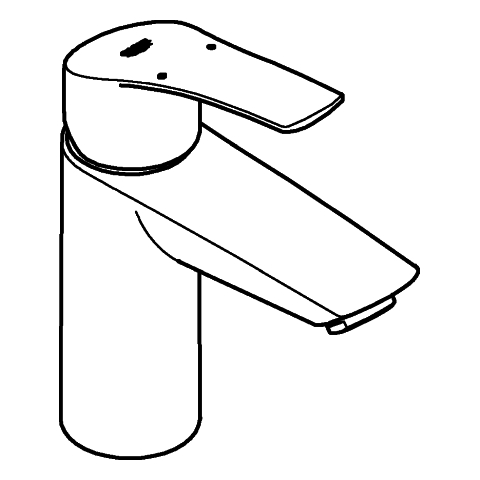 GROHE EH-WT-Batterie Eurosmart 23988_3 S-Size PO-Ablaufgrt. chrom