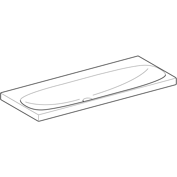 Geberit Acanto Waschtisch 120x48cm einfache Bef., o. Hl., o. Ül., weiß Tect