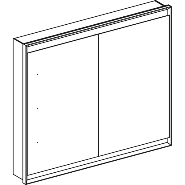 Geberit ONE Spiegelschrank mit ComfortLight 2 Türen, UP-Mont., 105x90x15cm, alu.