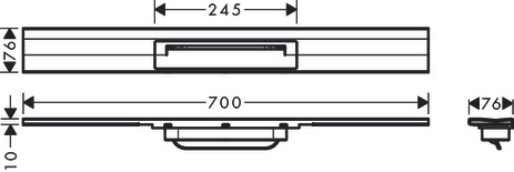 Hansgrohe RainDrain Flex Duschrinne 700 mm kürzbar für Wandmontage chrom