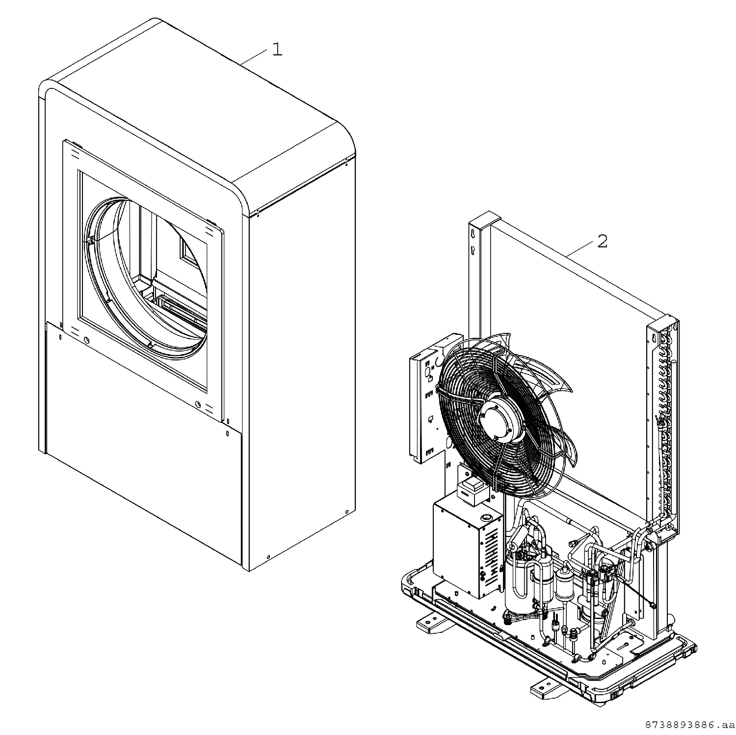 BOSCH Luftwärmepumpe CS7000iAW 13 IR-T Wärmepumpe zur Innenaufstellung