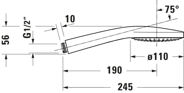 DU Handbrause 1-Jet D110, Rain Chrom HG
