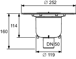 TECEdrainpoint S Ablauf DN 50 senkrecht mit Seal System Univ.fl.