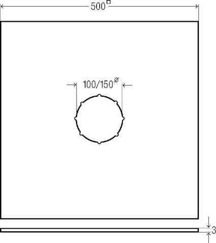 Viega Abdichtungsmanschette 4948.39 in 100mm Gummi schwarz