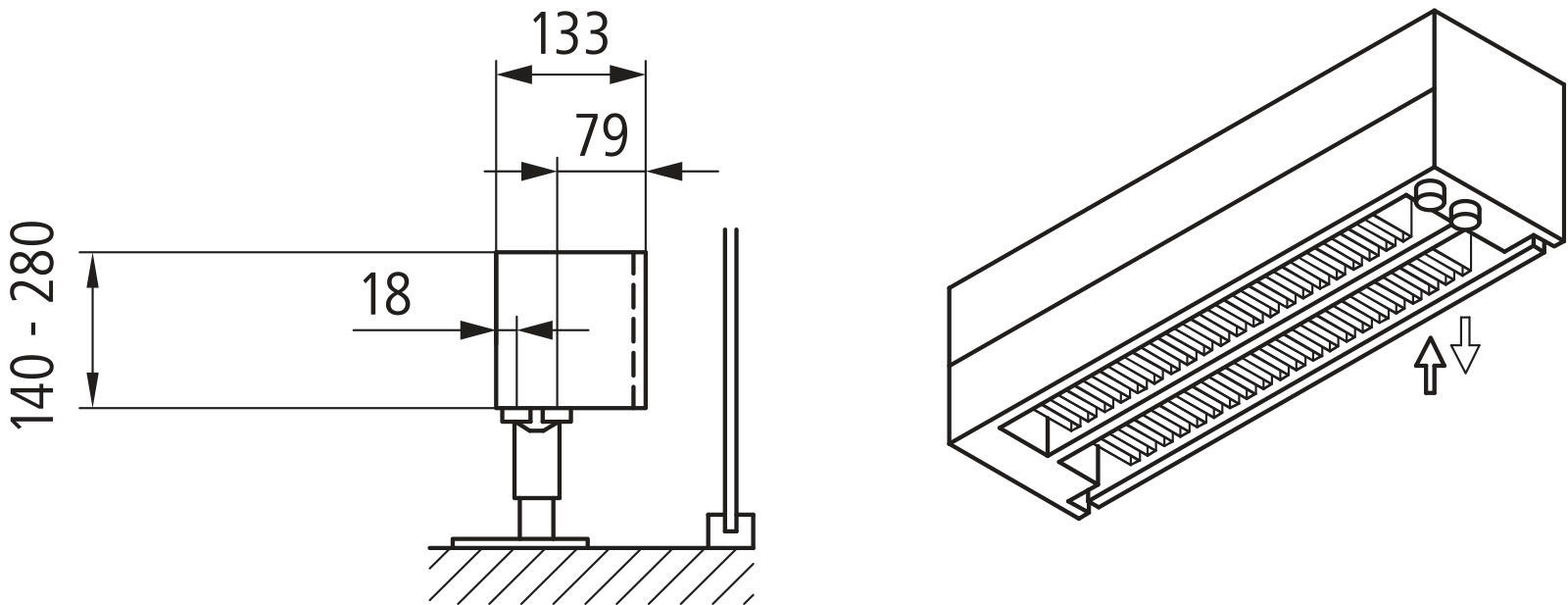 Kermi Kon m. Str. Typ33 BH70x194x1200mm QN864, weiß, 6bar, o. Abd, AB 12