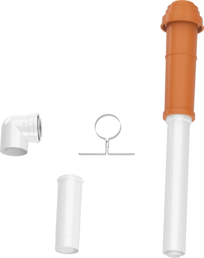 BOSCH Abgaszubehör FC-Set80-C33x, hinten Grundbausatz C33x, rot, d:80/125mm