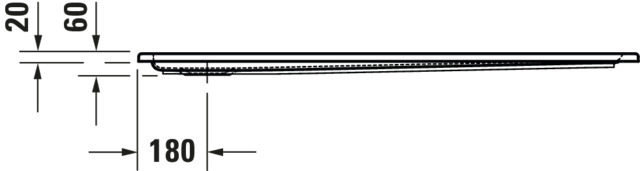 Duravit Starck Slimline Duschw. 1300x900x60mm Weiß, Antislip
