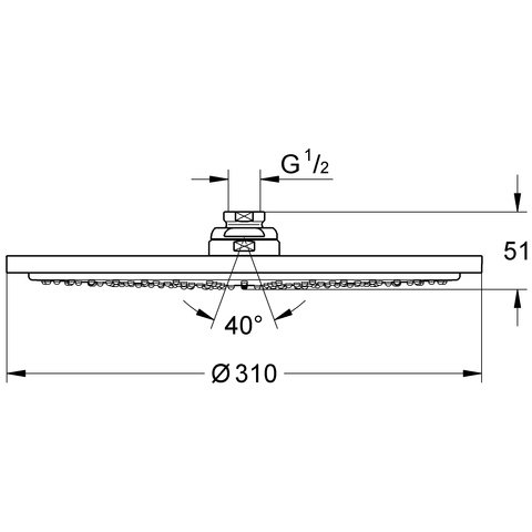 GROHE Kopfbrause Rainshower C 310 27477 Durchmesser 310mm chrom