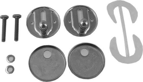 DU Scharnier-Set für WC-Sitz mit Absenkautomatik, Edelstahl, 0061381000