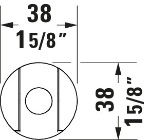 DU Brausehalter konisch 38x58 Schwarz Matt