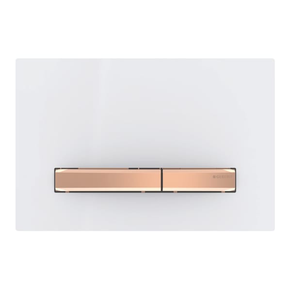 Geberit Sigma50 BetPl., für 2-Mengen-Spülung Metallfarbe rotgold, weiß Geberit Sigma50 BetPl., für 2-Mengen-Spülung Metallfarbe rotgold, weiß