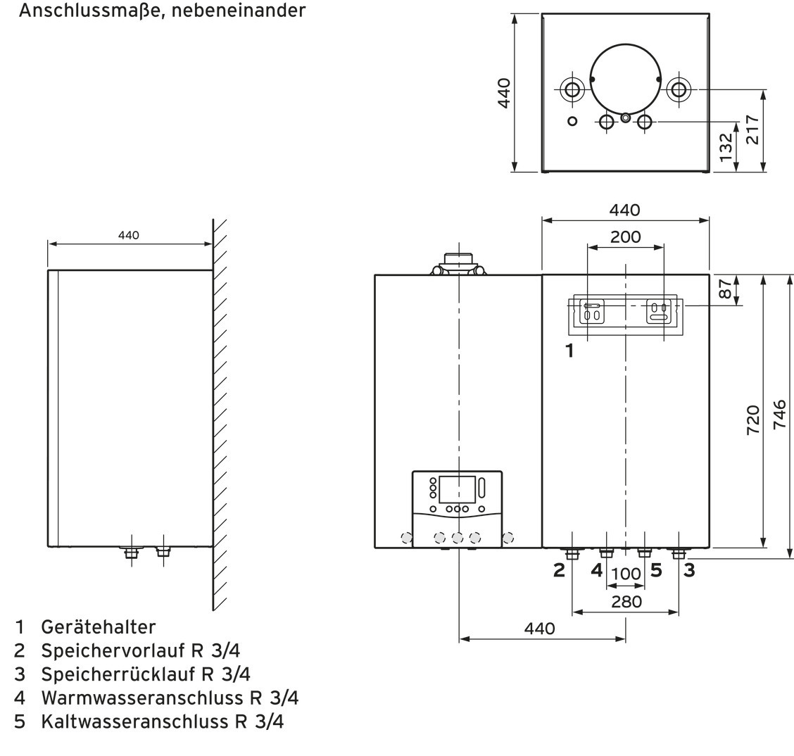 Vaillant Paket 1.684/2 ecoTEC plus VCW 20/26CS/1-5,VRC 710,VIH QL75/2 B rechts
