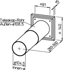 HELIOS Wandeinbausatz WES 90/100
