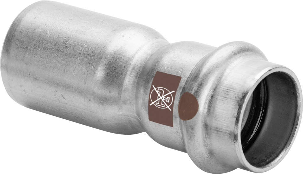 Viega Reduzierstück mit SC Temponox 1715.1 in 28x22mm Stahl nichtrostend Viega Reduzierstück mit SC Temponox 1715.1 in 28x22mm Stahl nichtrostend
