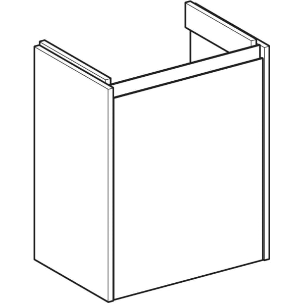 Geberit Renova Compact US für WT, mit 1 Tür 50x60,5x33,7cm, lava/l. seidenmatt