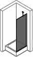 Hüppe Design elegance Seitenwand f.S-Tür 700x1650mm 8E1006 087 321 silber/klar