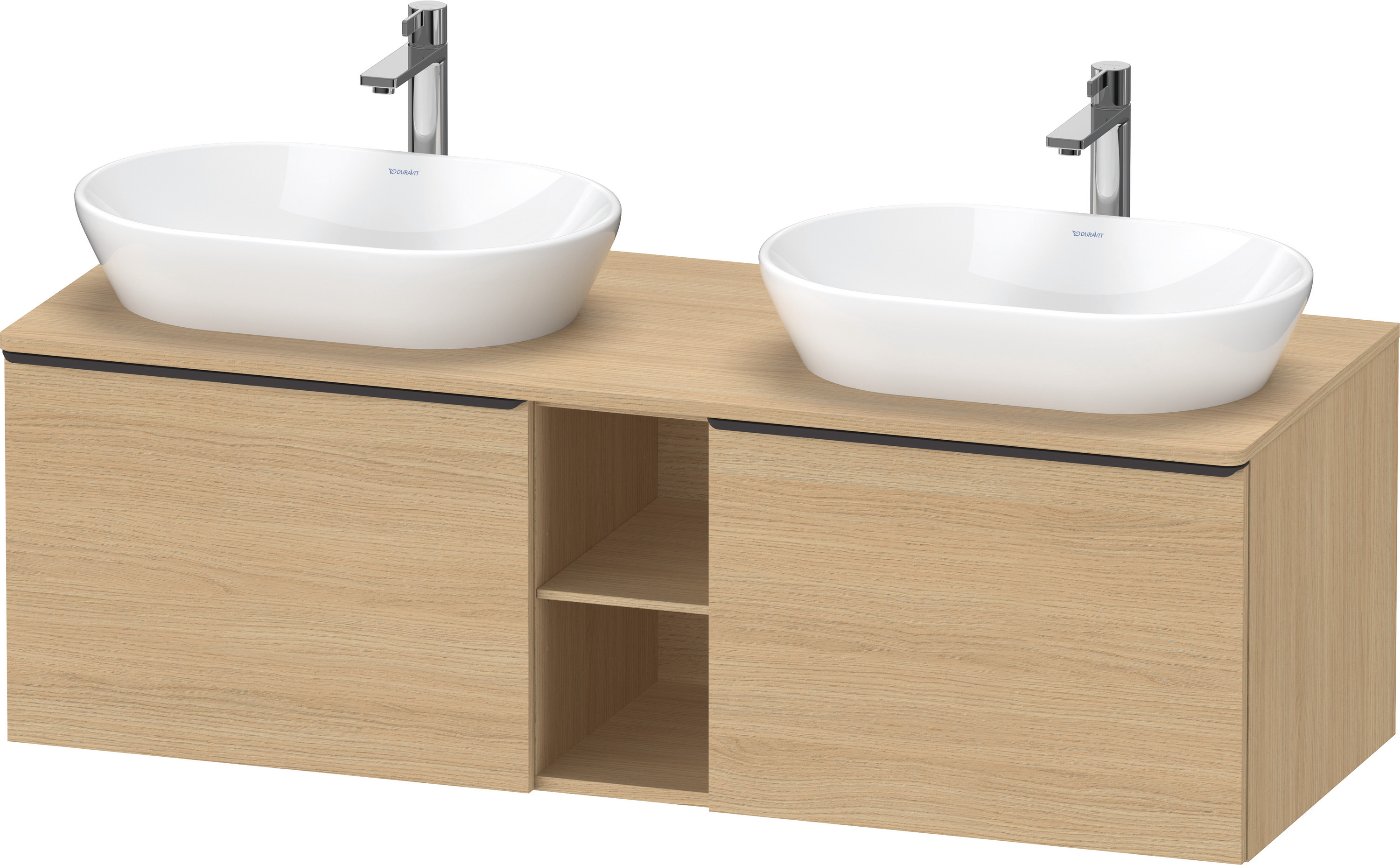 Duravit D-Neo,Kons-WTU,B,AZ:2,Fä:2,Gr:D.Schw. 1400x550x459mm,Wdh,Natur Eiche Matt,Dek.