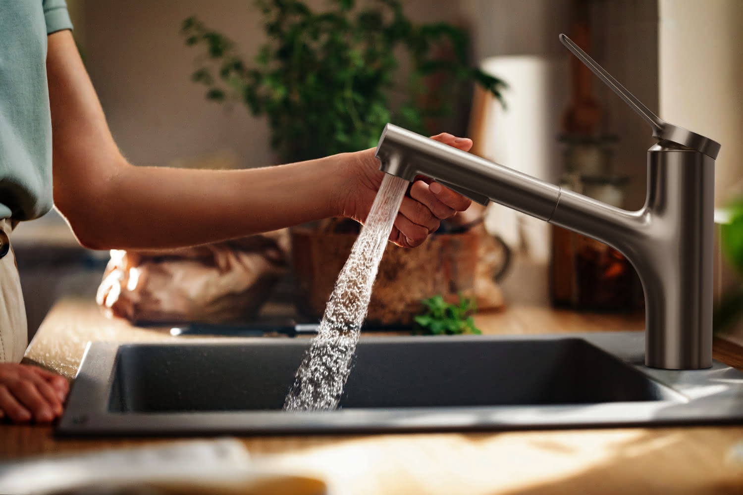 Hansgrohe Spültischmischer 160 Zesis M33 Ausziehbrause 2j sBox lite edelstahl-opt