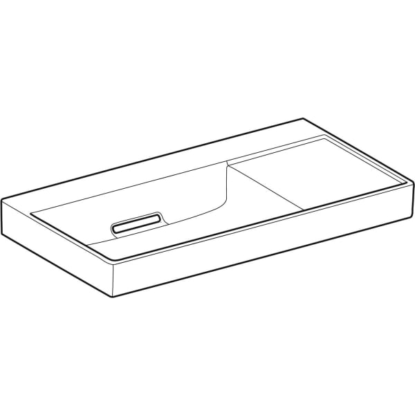 Geberit ONE WT 90x48cm, CleanDrain, Ablg.re o. Hl., o. Ül., weiß, KeraTect/weiß glzd