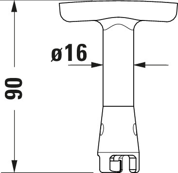 Duravit Serviceschlüssel für Urinal Dry