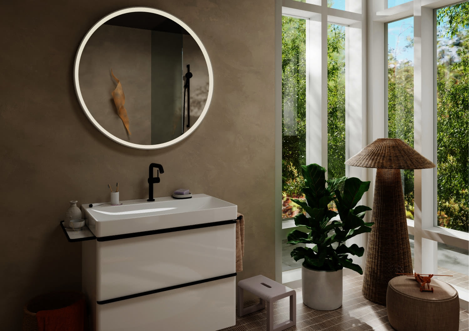 Hansgrohe WTM 210 Tecturis S Fine CoolStart Schwenkauslauf m.Push-Open Ablaufgar.MSW