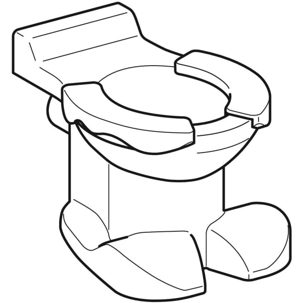 Geberit Bambini Stand-WC Tiefspüler f.Kinder Löwentatzendesign, weiß Tect, Sitzfl.rot