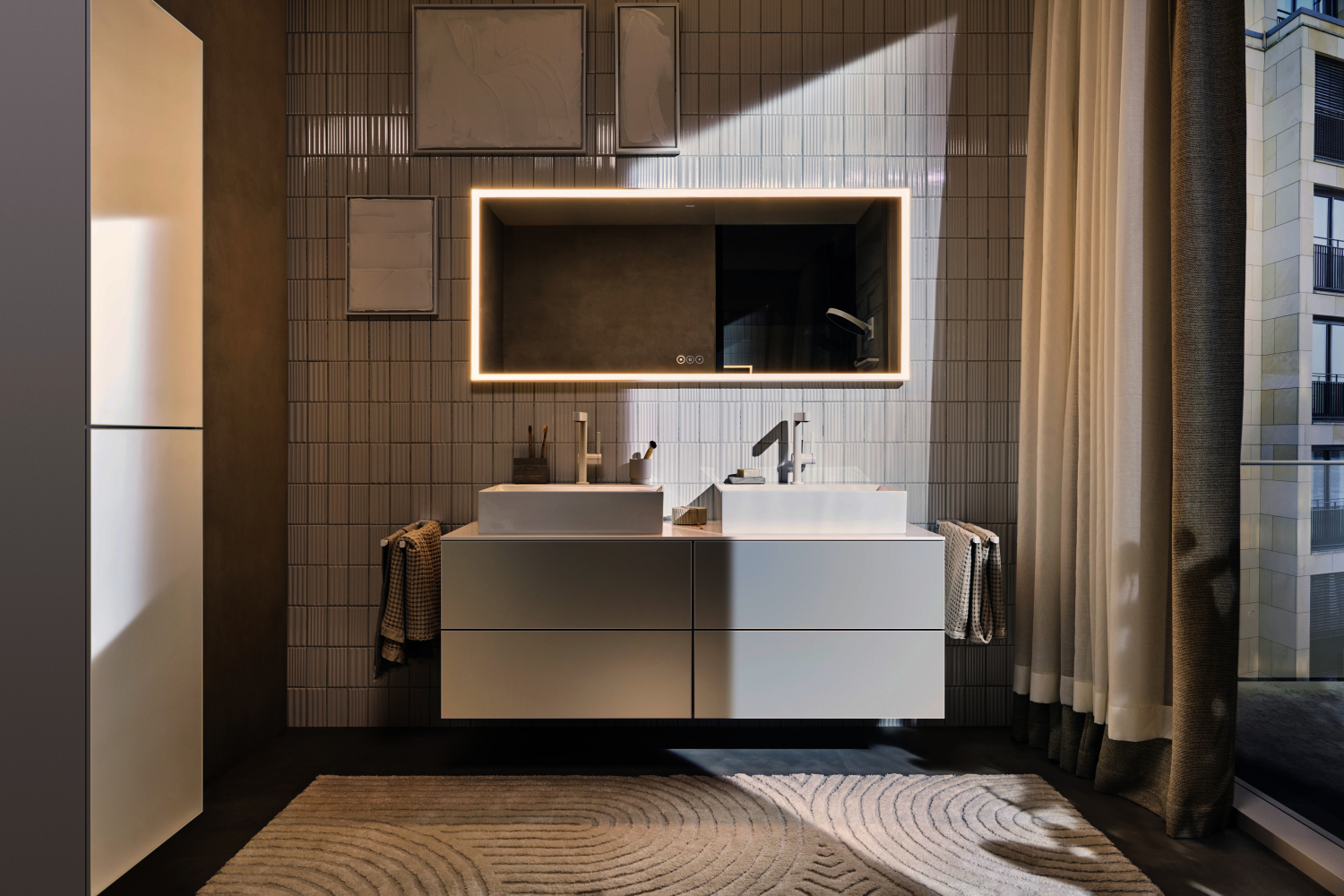 Hansgrohe Waschtischmischer 230 Finoris Ausziehbrause 2jet mattweiss