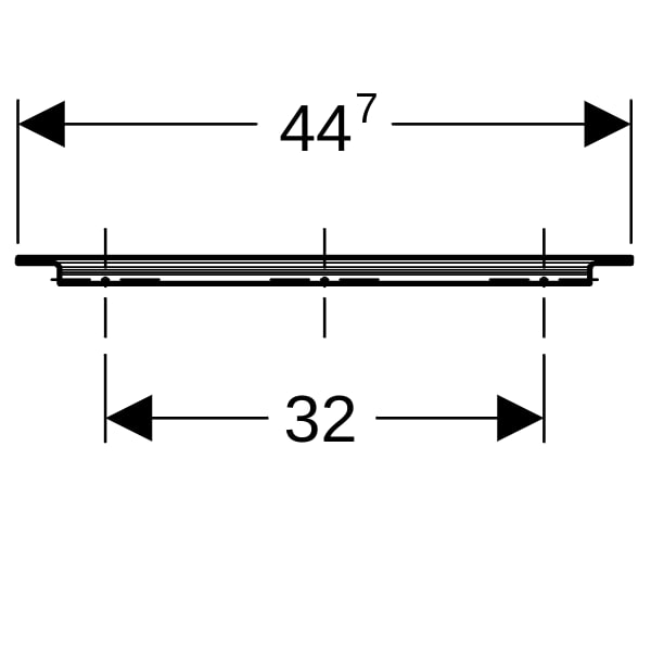 Geberit Griff, B:45cm weiß matt