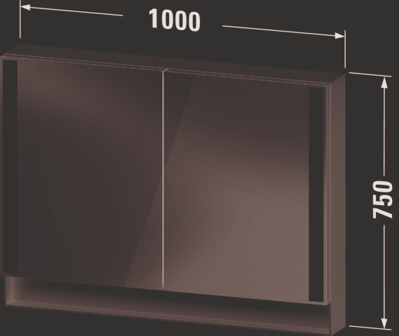 Duravit Qatego SPS,Tür:2,o.In-Bel,STD-Typ:F Wd-Mont. 1000x155x750mm,Weiß Matt,Dekor