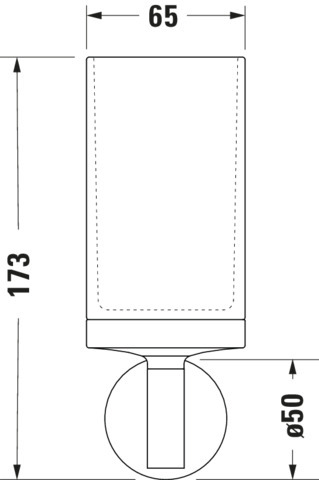 Duravit Starck T Zahnputzbecher, Bz Gebürstet, Akzentfarbe: Wß Matt, 65x98x1