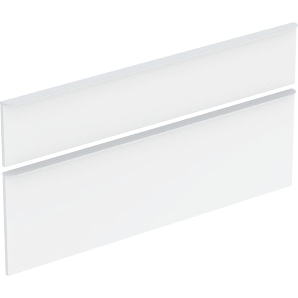 Geberit Schubladenfronten (2 St.) mit Griffe weiß hochglanz, zu SmyleS WTU B: 120cm
