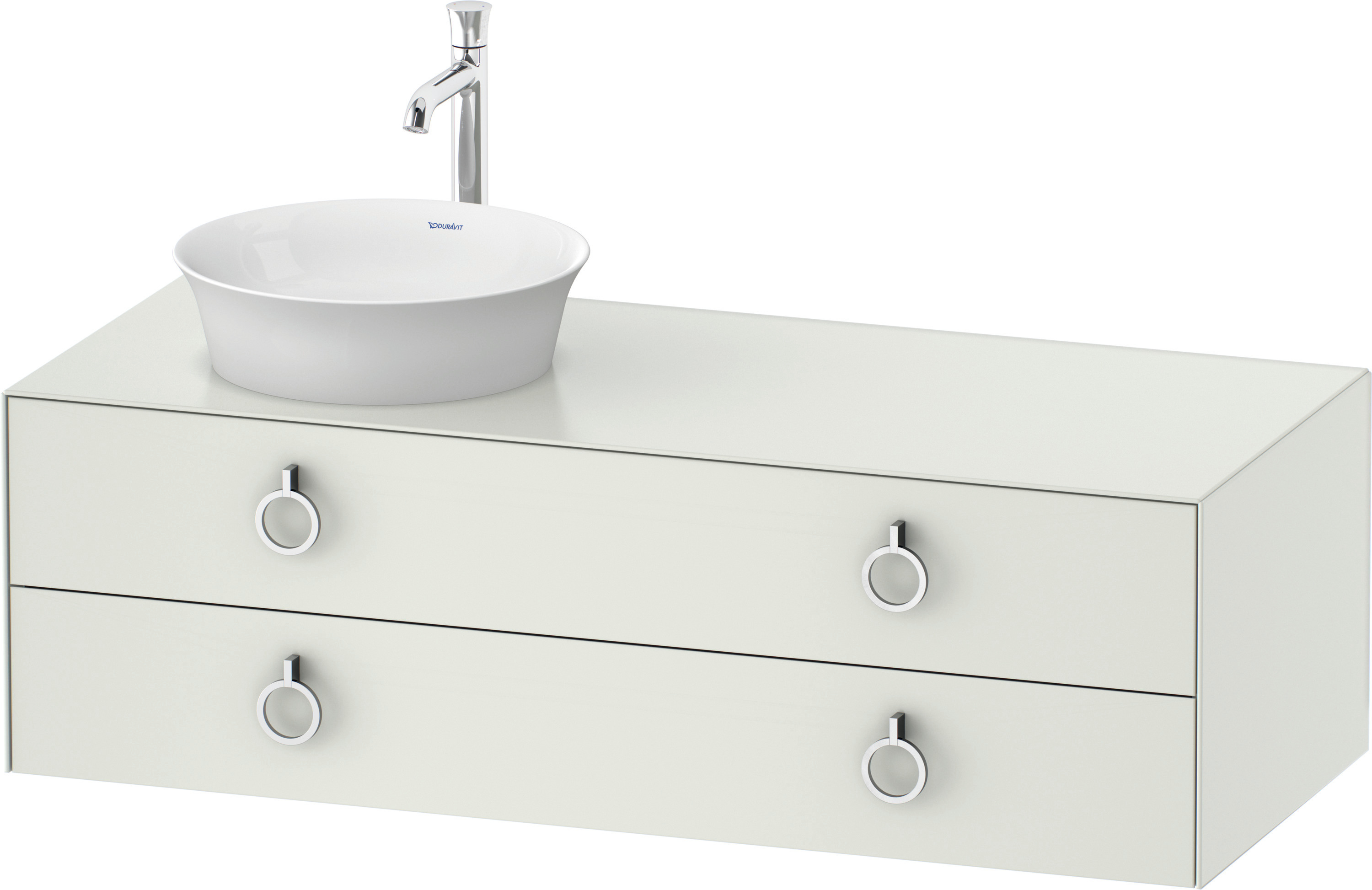 Duravit WTU wandh.White Tulip,2Schk.,m.Griff Aus.l,408x1300x550,Weiß sdm. ohne ES
