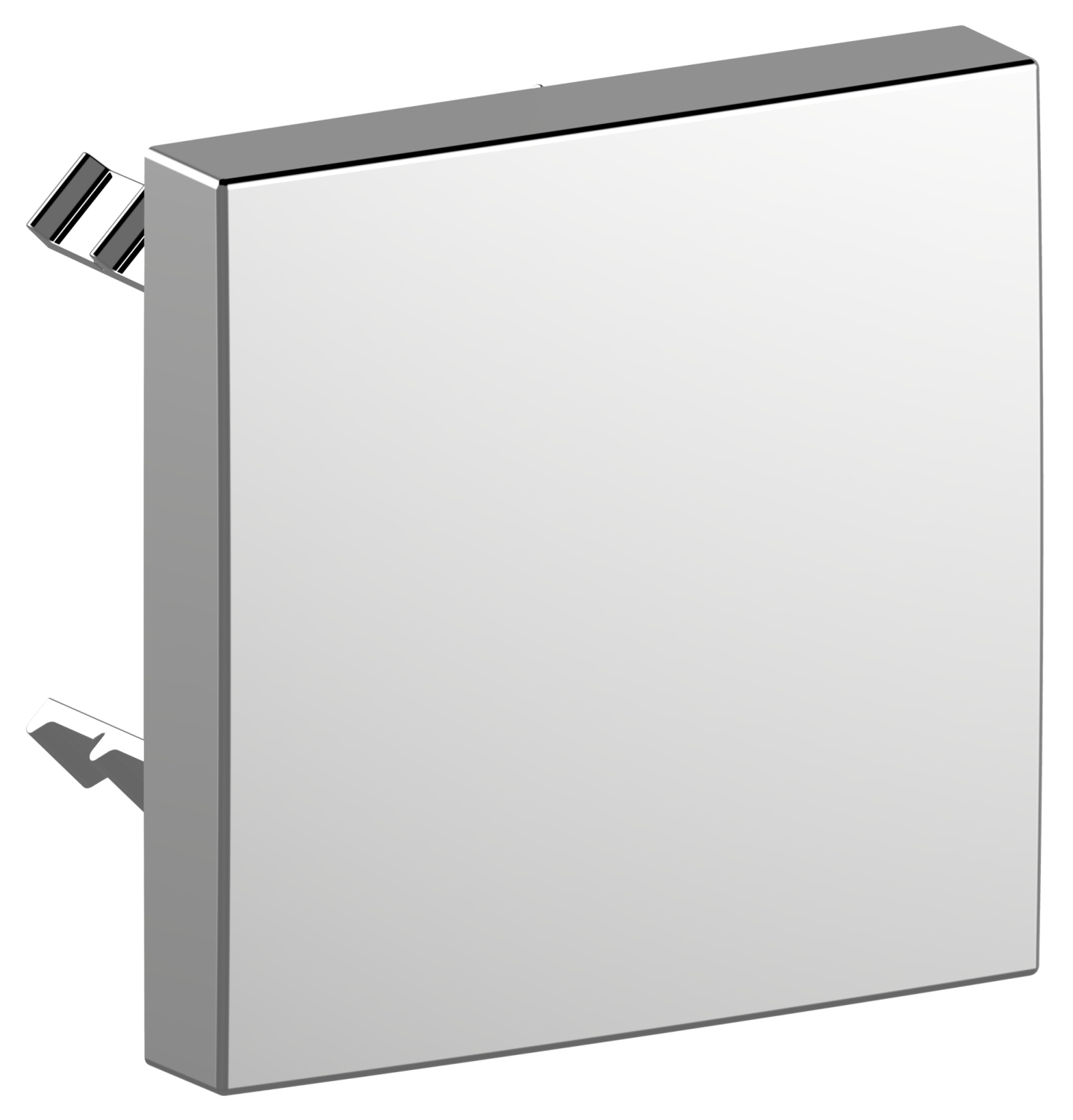 KEUCO Abdeckblende Armaturenzubehör 59949, für Rohrunterbrecher, eckig,Schw-chr geb
