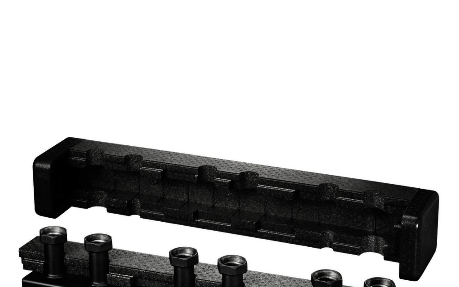 OVENTROP-Verteilerbalken für Regumat DN 32, für 4 Heizkreise, Stahl