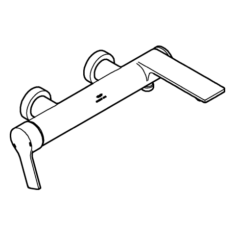 GROHE EH-Wannenbatterie Allure 32826_1 Wandmontage supersteel