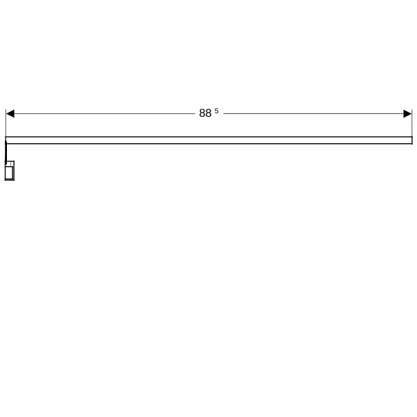 Geberit Lichtleiste für Innenschublade Länge: 88,5cm
