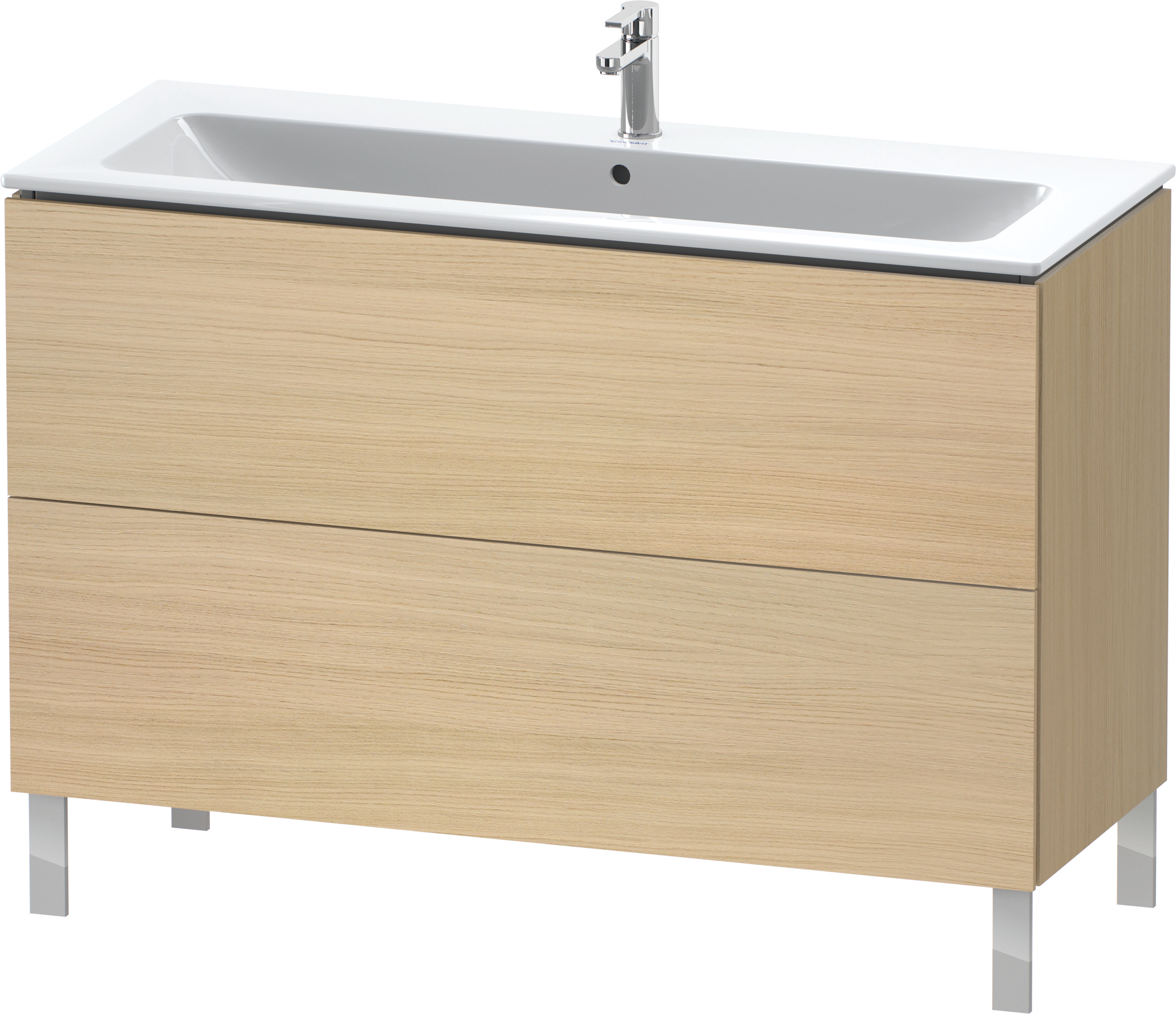 Duravit WTU stehend L-Cube 481x1220x704mm 2 Auszüge, f.233612, mediterrane eiche