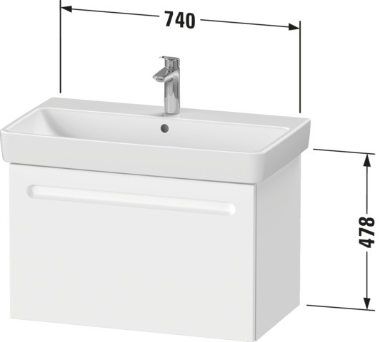 Duravit WTU Duravit No.1 wandhäng.1 Auszug 478x740x426mm