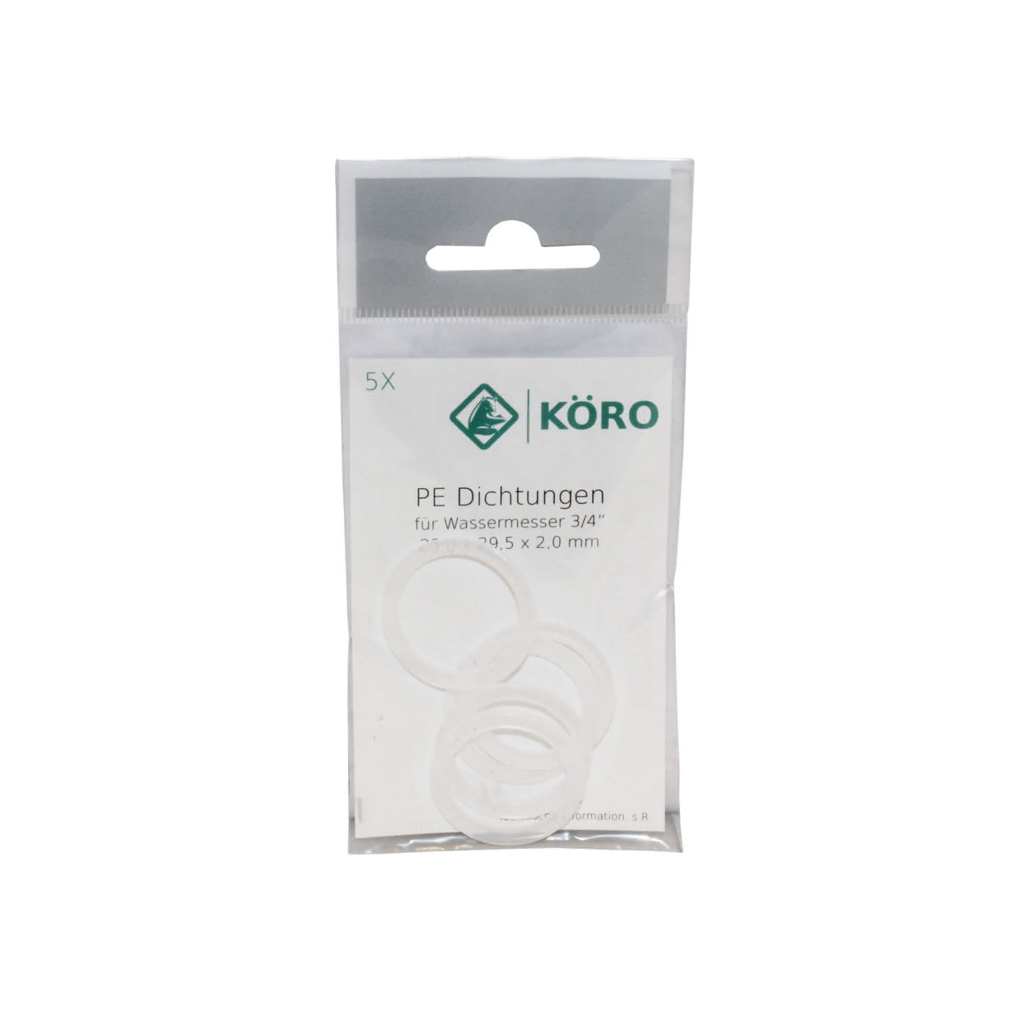 KÖRO 5x PE-Ring 17x24x2 mm 1/2" f. Wasserz.Anschl., KTW, W270