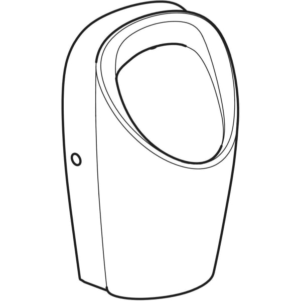Geberit Renova L Urinal, Zulauf von hinten Abgang hinten od. unten, weiß, KeraTect