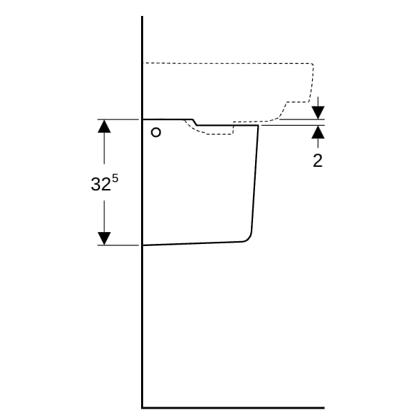 Geberit Renova Plan Halbsäule, weiß KeraTect
