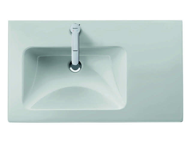 DU MWT ME by Starck 830mm, Weiß mit ÜL, mit HLB, 1 HL, Becken links