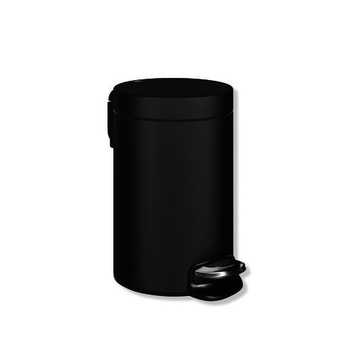 HEWI Abfallbehälter, 3 l, Soft Close Edelstahl, matt schwarz beschichtet