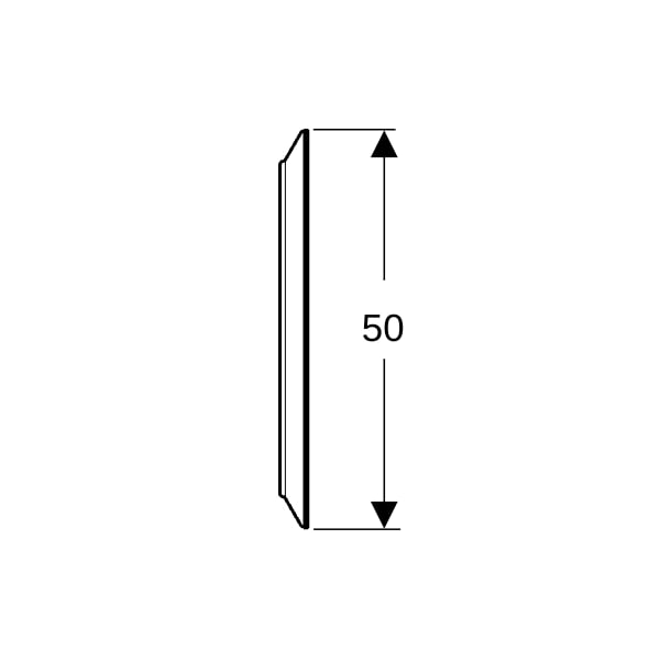 Geberit Option LSP, rund, direkte Bel. u. ind. Bel., d:50cm