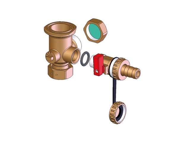 Flamco Kugelhahn für 1 1/2" Überwurfmutter für Solar M